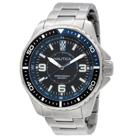 NWT Nautica Fashion Men's Quartz Steel Authentic Watch - Picture 1 of 4